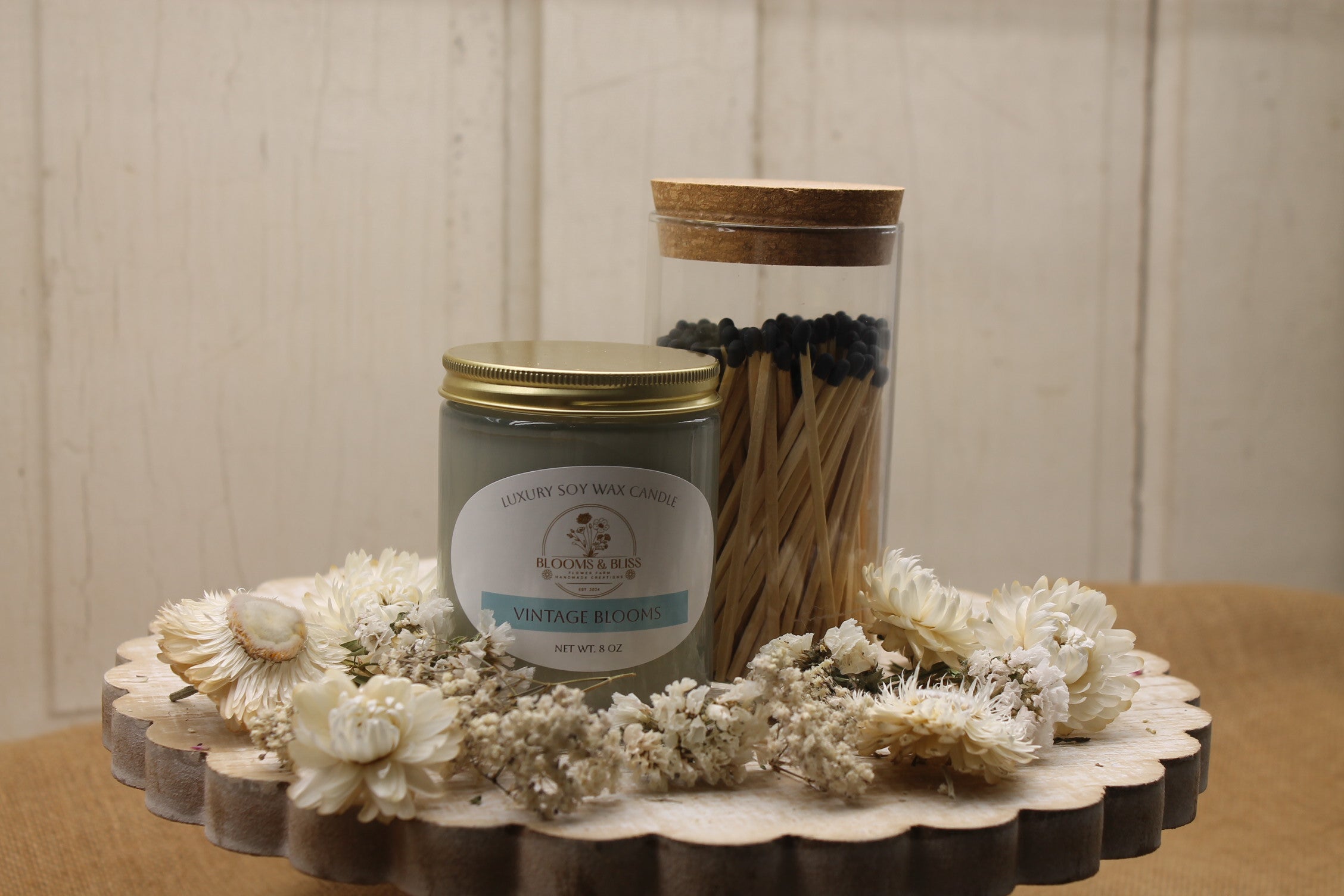 Soy Wax Candle- Vintage Blooms